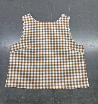 Gabriela Plaid Button Tank