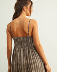 Maia Stripe Pattern Long Dress