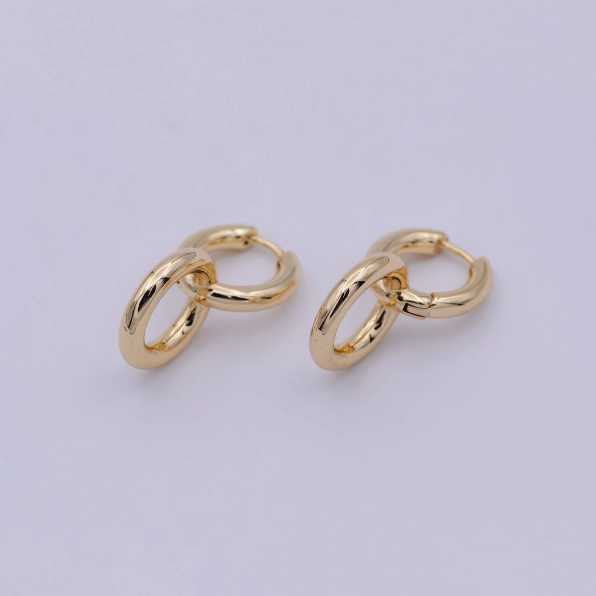 Dainty Intertwined Huggie Earrings