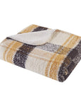 Woolrich Plaid Faux Mohair Sherpa Throw