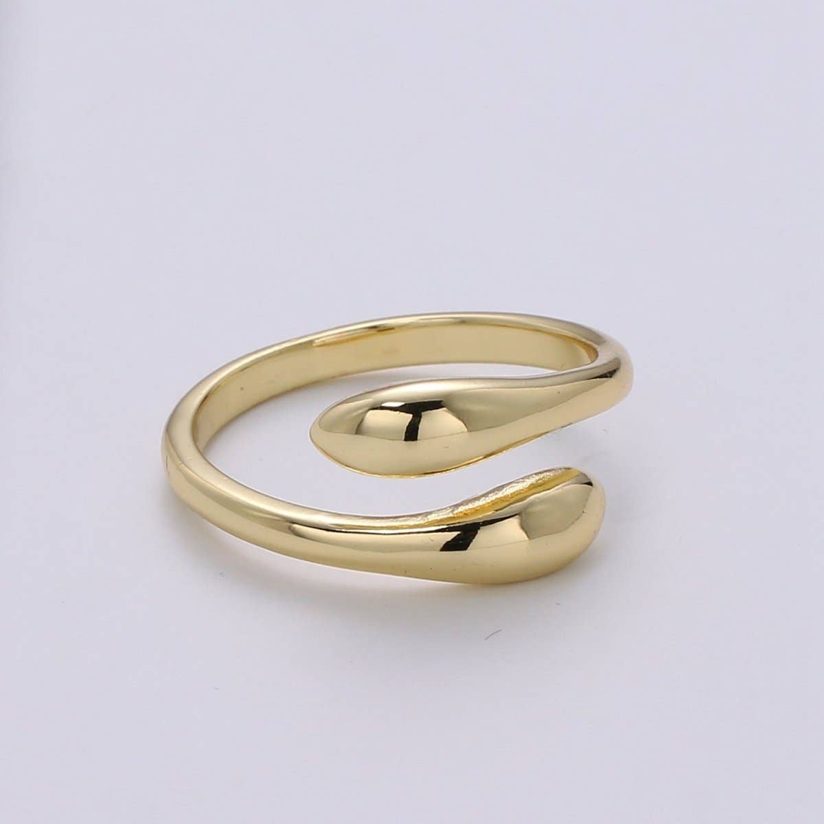 Simple Minimalist Gold Filled Wrapped Adjustable Ring - Cloth + Cabin