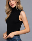 Aileen Sleeveless Turtle Neck Sweater Top