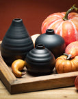Ebony Compact Vase / Set of 3