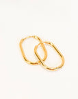Gold Rectangle Hoop