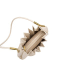 Carrie Ivory Pleated Vegan Shoulder Bag