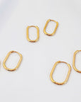 Gold Rectangle Hoop