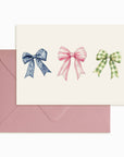 Three Bows - Box of 6 Note Cards - Cloth + Cabin