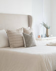 Fleur Gray Floral Pillow Cover - Cloth + Cabin