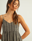 Maia Stripe Pattern Long Dress
