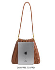 Carrie Saddle Pleated Vegan Shoulder Bag