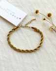 Thick Gold Rope Chain Bracelet