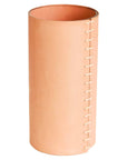 Mid Century Leather Wrapped Glass Vase