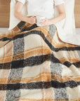 Woolrich Plaid Faux Mohair Sherpa Throw
