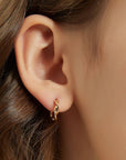 Ariel 18k Gold Twist Hoop Earring