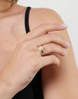 18k Gold Filled Solitaire Pearl Ring