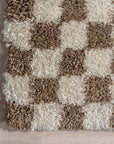 Adelaide Mid-Century Checkered Shag Area Rug