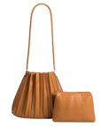 Carrie Tan Pleated Vegan Shoulder Bag - Cloth + Cabin