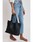 Solana Woven Vegan Leather Tote