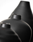 Ebony Compact Vase / Set of 3