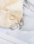 Gold Rectangle Hoop