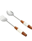 Marble & Wood Salad Servers