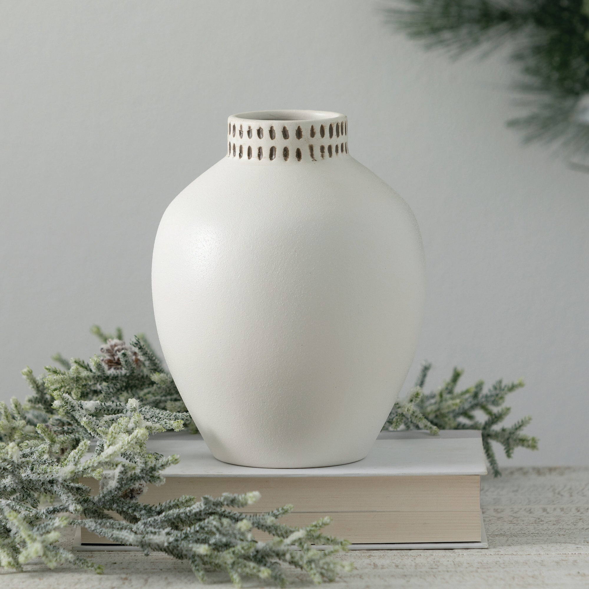 White Ceramic Modern Vase