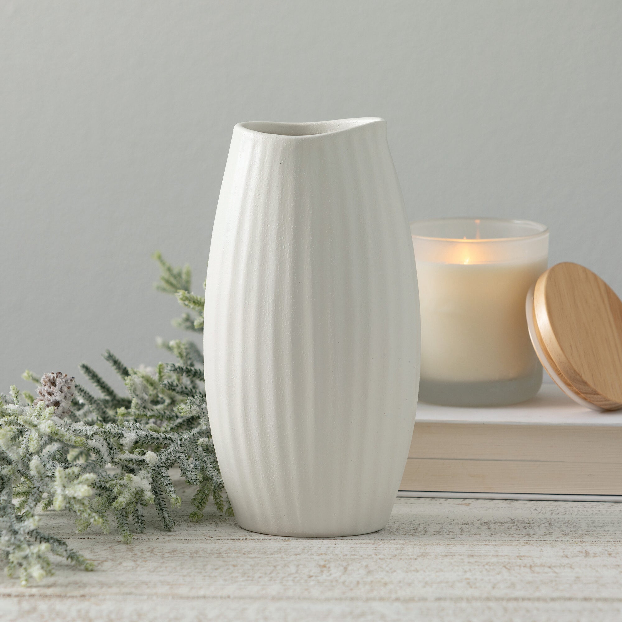 Cream Ceramic Modern Vase