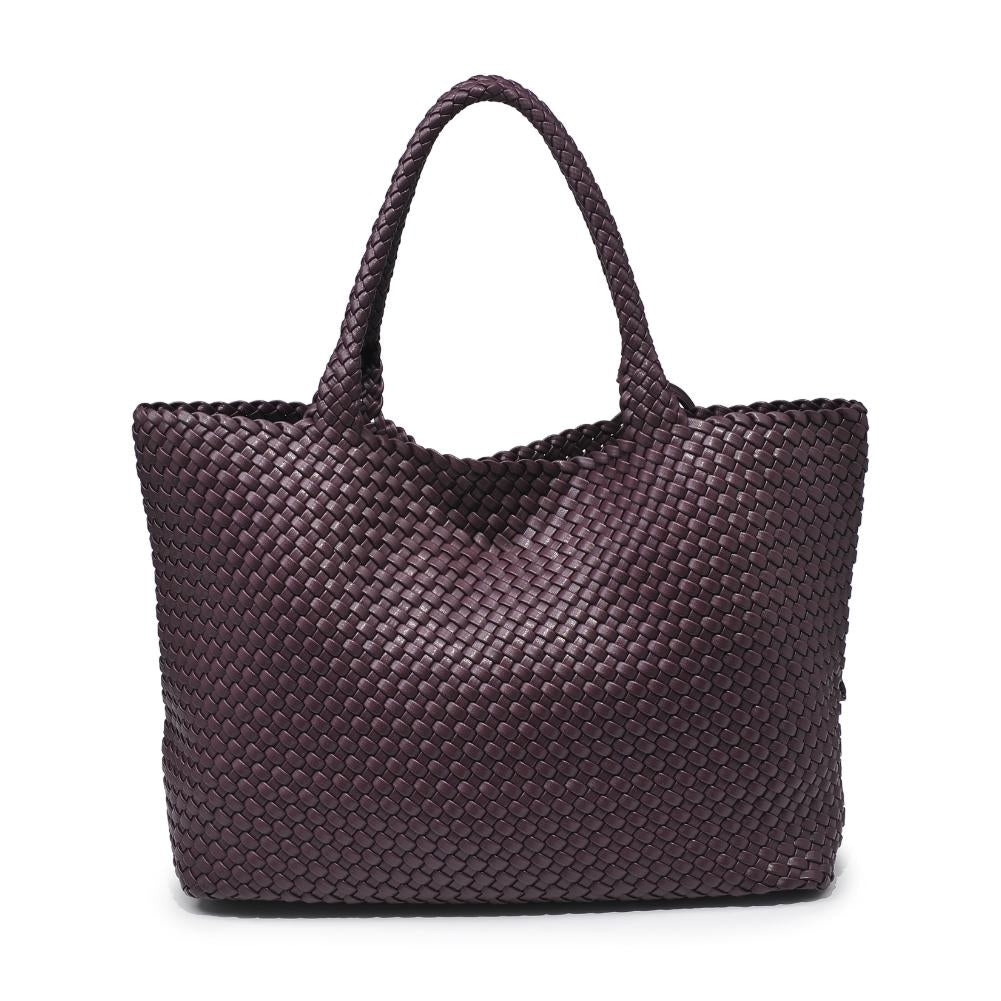Solana Woven Vegan Leather Tote