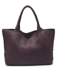Solana Woven Vegan Leather Tote