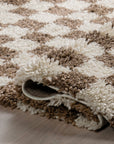 Adelaide Mid-Century Checkered Shag Area Rug