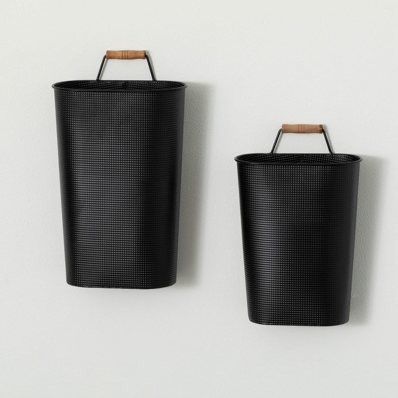 Embossed Black Wall Planters - Cloth + Cabin