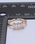16K Gold Filled Minimalist Gold Baguette Stone Ring