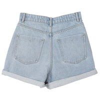 roll up denim shorts