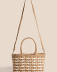 Two Tone Braided Zippered Hand Bag - Cloth + Cabin