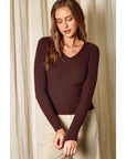 Kenzie V-Neck Fitted Sweater