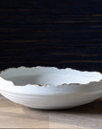 Gilded Organic Edge Shallow Bowl, 9.25"