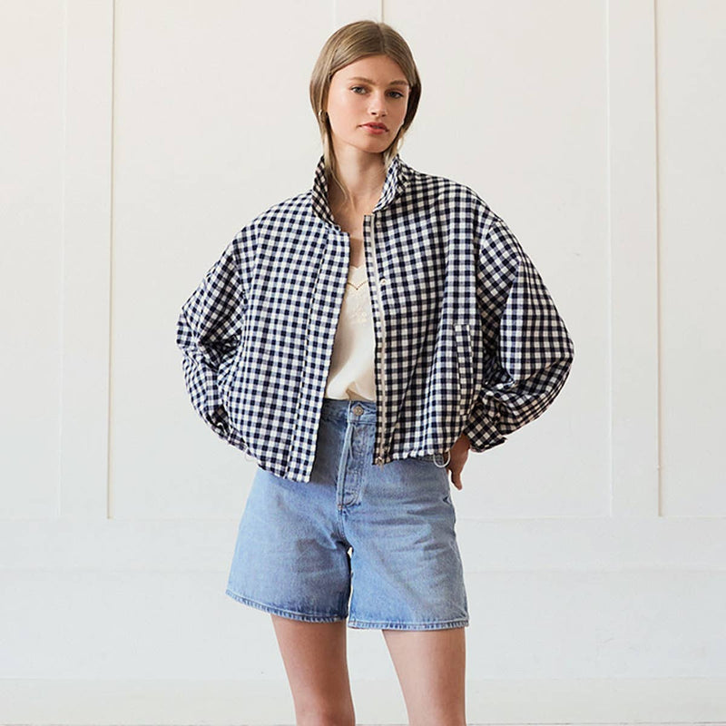 Leilani Gingham Zip Jacket