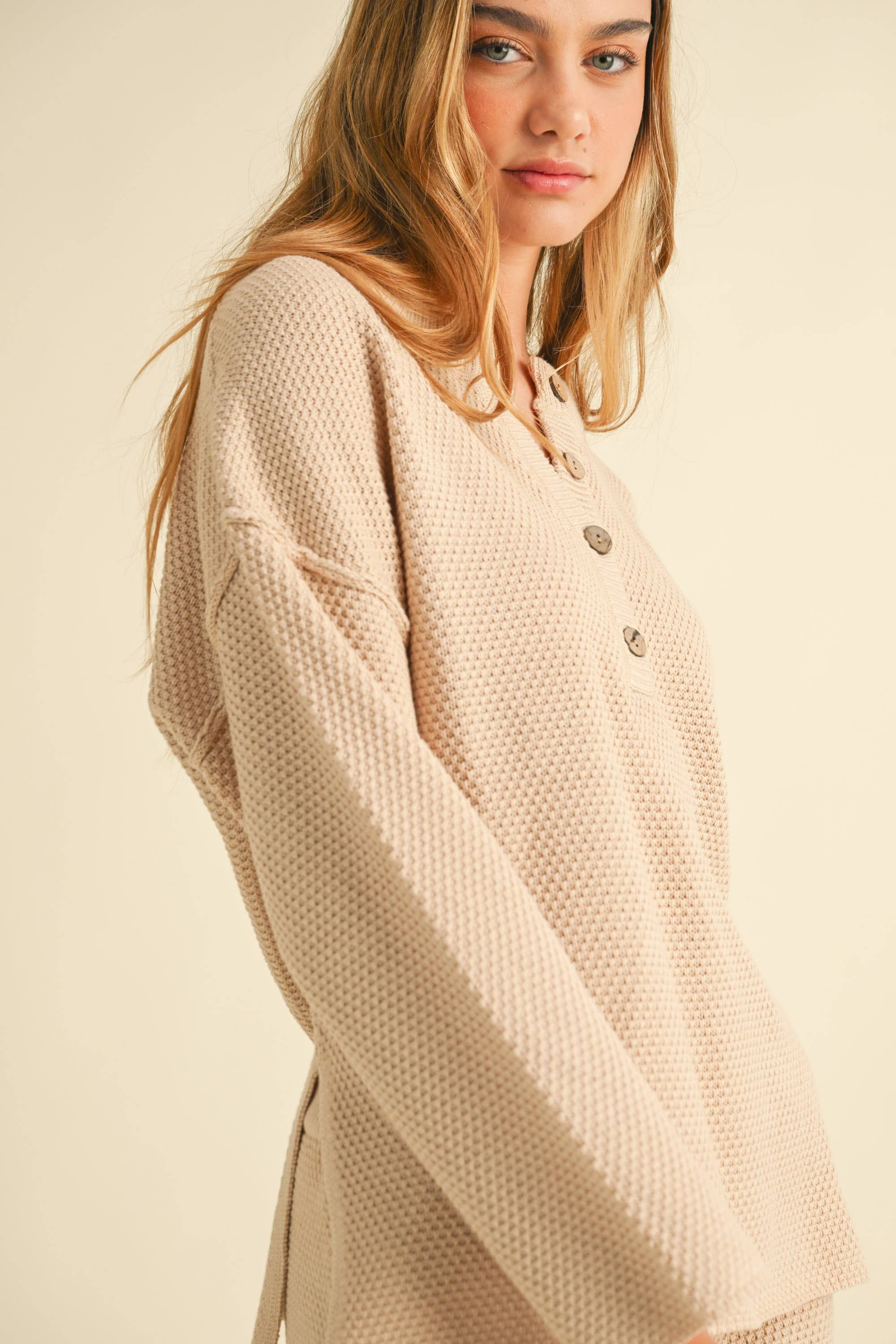 Waffle Knit Lounge Set