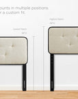 Collins Tufted Queen Fabric and Wood Headboard