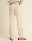 Roselyn Waffle Pattern Sweater Jogger Pants