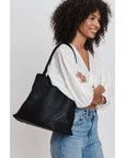 Solana Woven Vegan Leather Tote