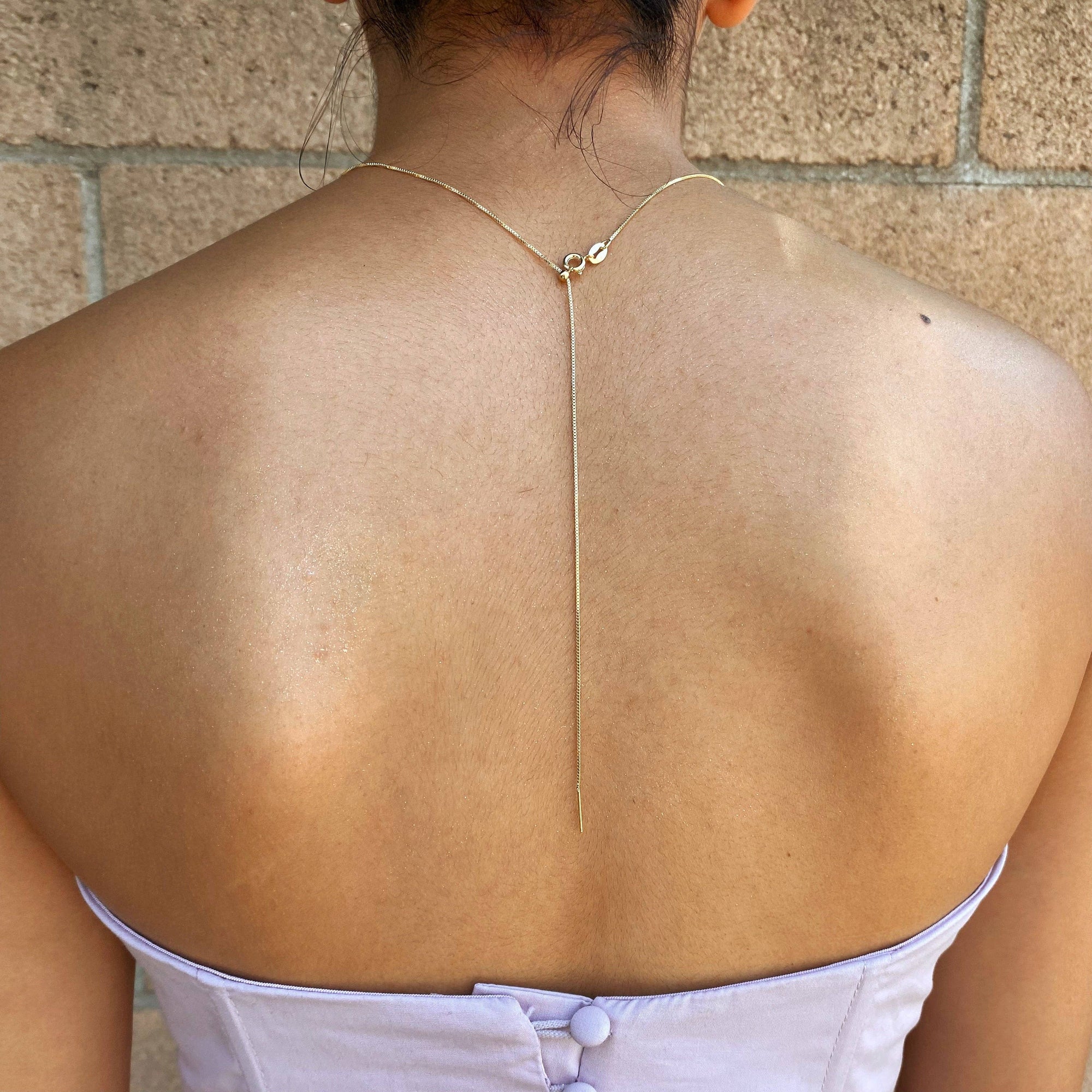 18k Gold Filled Adjustable Sizing Necklace