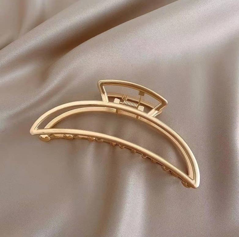 Faith Half Moon Gold Hair Clip