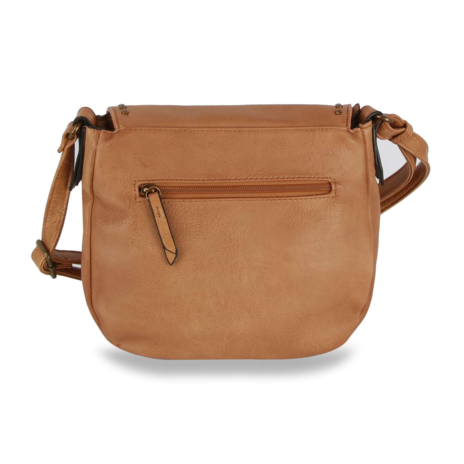 Studded Front Flap Shoulder Bag