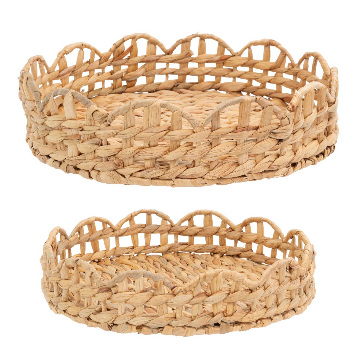 Scalloped Hyacinth Trays - Cloth + Cabin
