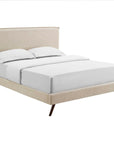Amaris Queen Fabric Platform Bed with Round Splayed Legs
