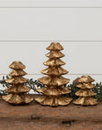 Gold Christmas Tree Candle Holders