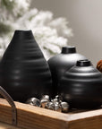 Ebony Compact Vase / Set of 3