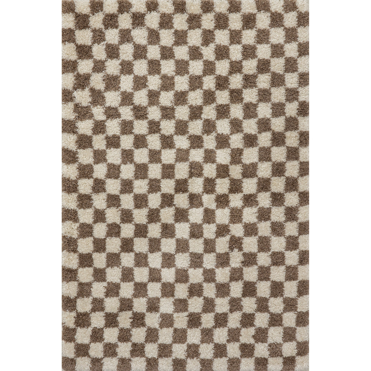 Adelaide Mid-Century Checkered Shag Area Rug