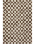 Adelaide Mid-Century Checkered Shag Area Rug